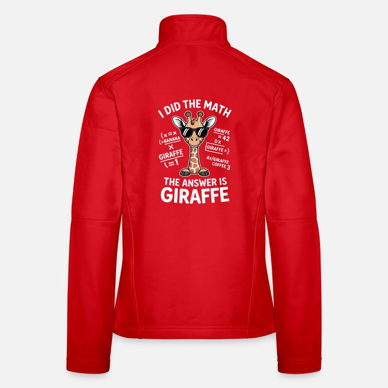 Don drôle de maths Dictons, Girafe Veste en tissu softshell Femme