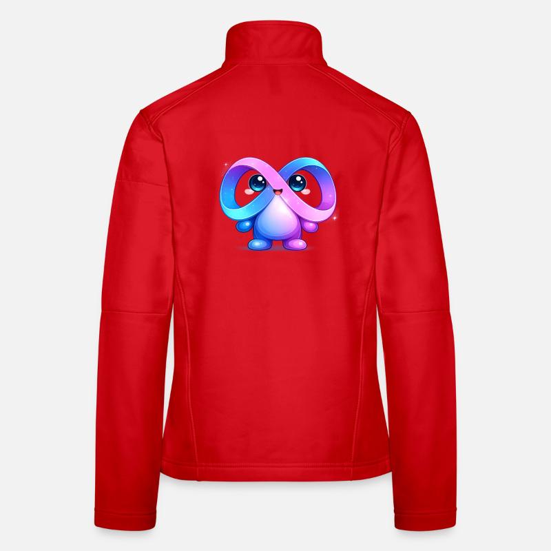 Niedlicher Meta-Infinity-Maskottchen-Aufkleber Frauen Softshelljacke