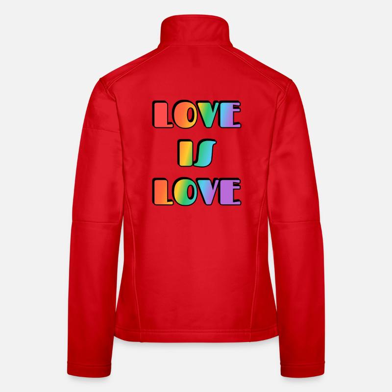 Liebe ist Liebe Regenbogen Frauen Softshelljacke