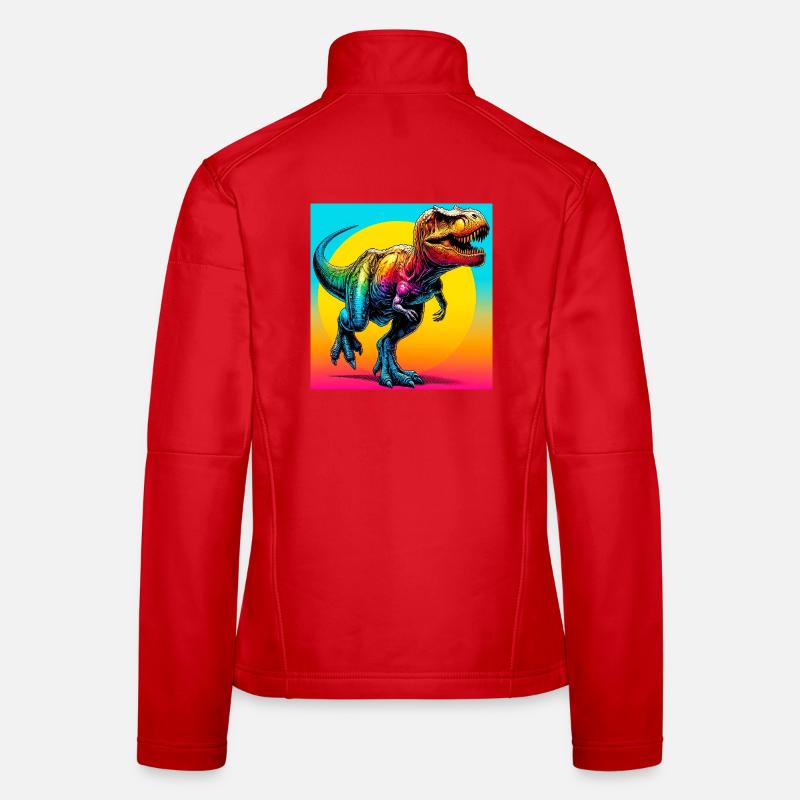 Dinosaurier - Frauen Softshelljacke - Rot