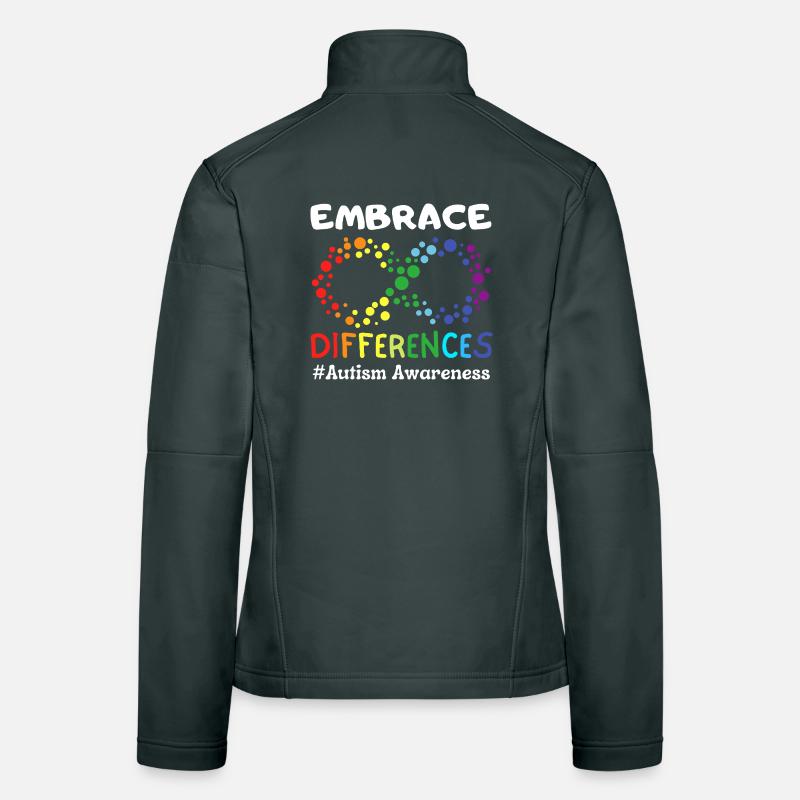 Embrace Differences Autism Awareness Infinity Women's Softshell Jacket