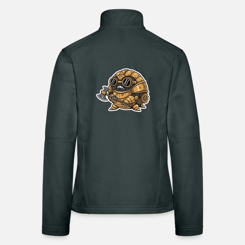 Sowbug Krieger Steampunk Axt Kupferrüstung Frauen Softshelljacke