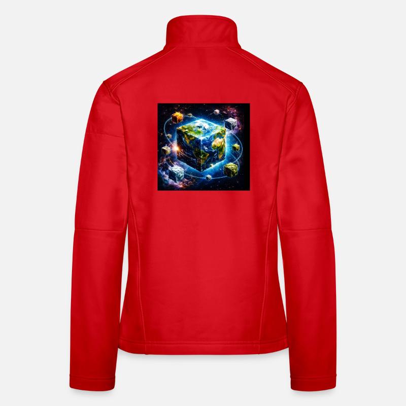 Cube terrestre dans l’espace Veste en tissu softshell Femme