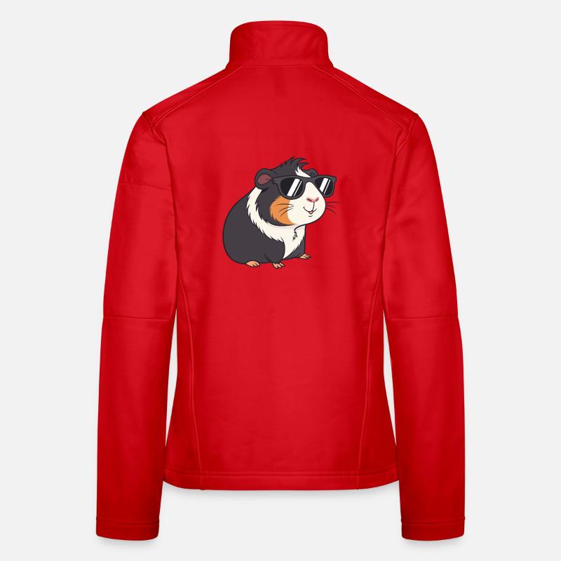 Cochon d’Inde Lunettes Veste en tissu softshell Femme