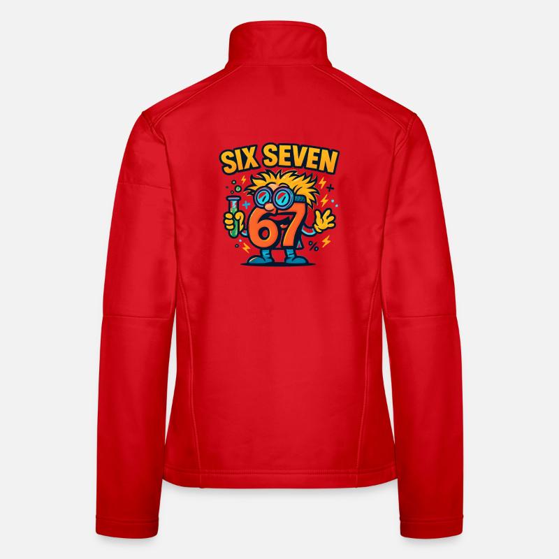 Six Seven 67 Science Humor Nerd Gift Idea Women's Softshell Jacket