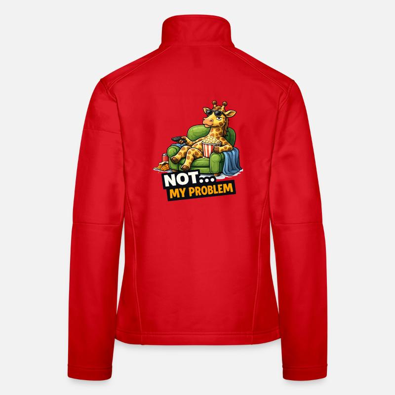 Not My Problem Giraffe Canapé Meme Veste en tissu softshell Femme