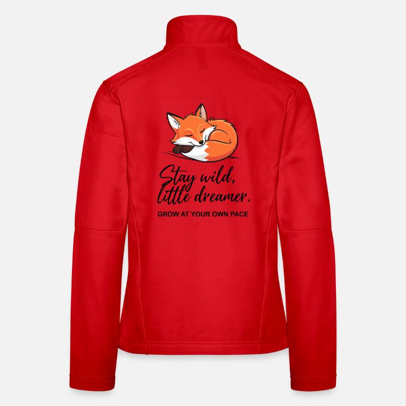 Fox Dreamer: Stay Wild Message Women's Softshell Jacket