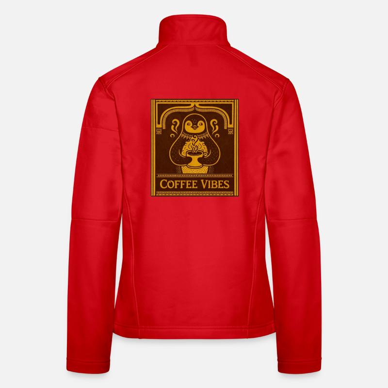 Penguin Coffee Vibes Women's Softshell Jacket