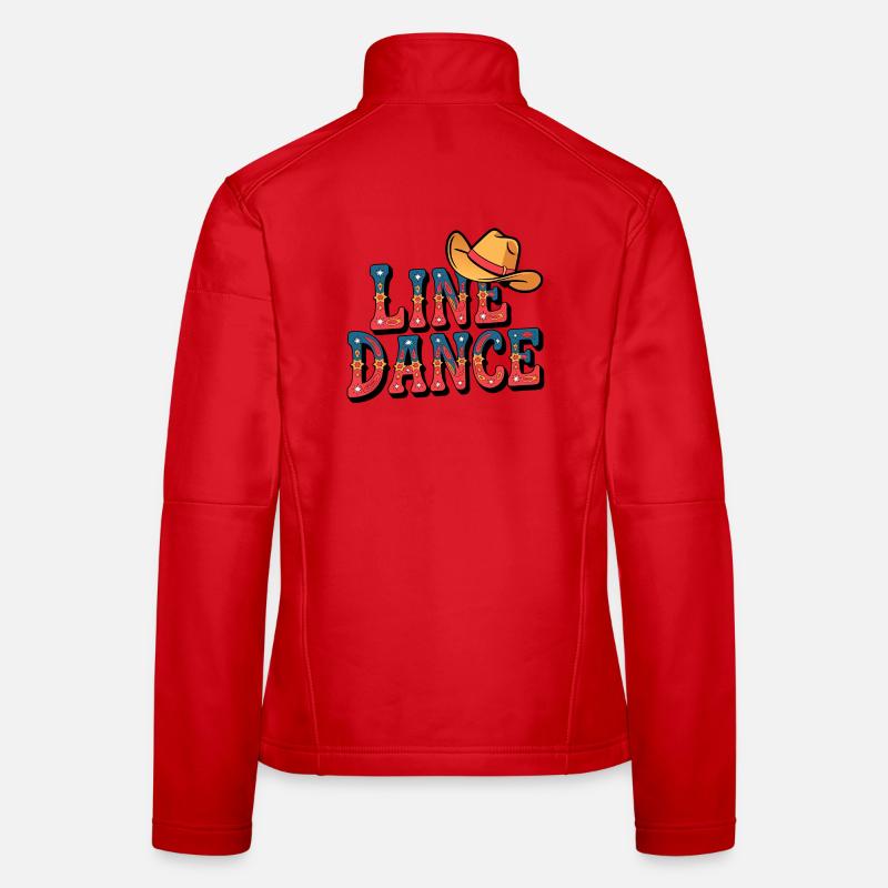 Lone Dance Cowboy Text mit Hut Frauen Softshelljacke