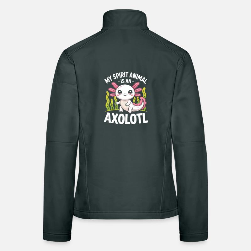 Axolotl-Geisttier Frauen Softshelljacke
