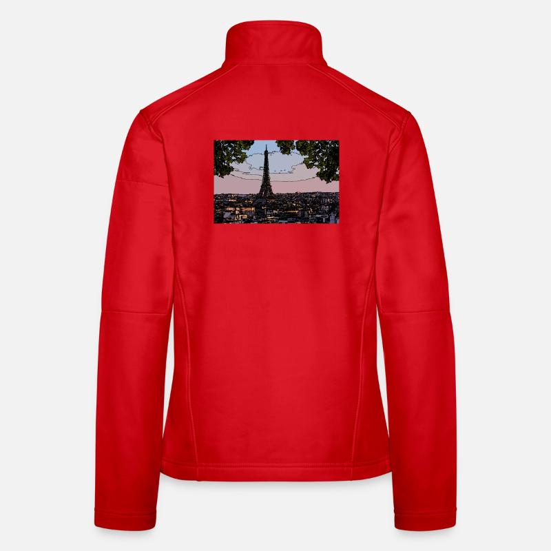 Paris Abendstimmung am Eiffelturm Frauen Softshelljacke