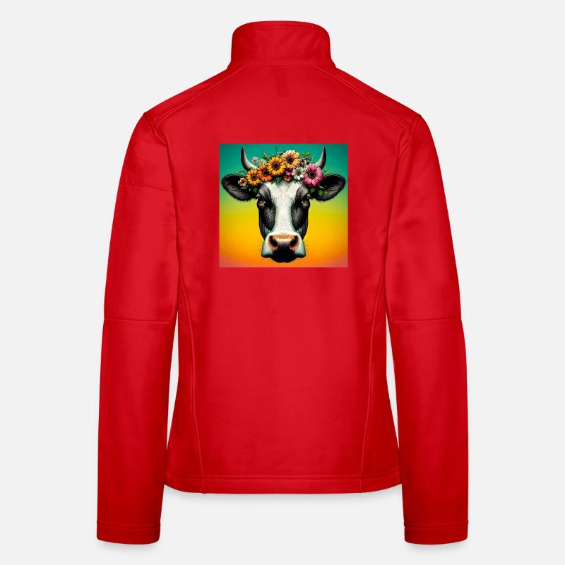 Kuh Frauen Softshelljacke