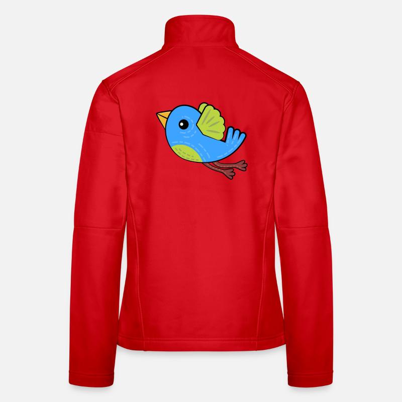 Kleiner Blauer Vogel Frauen Softshelljacke