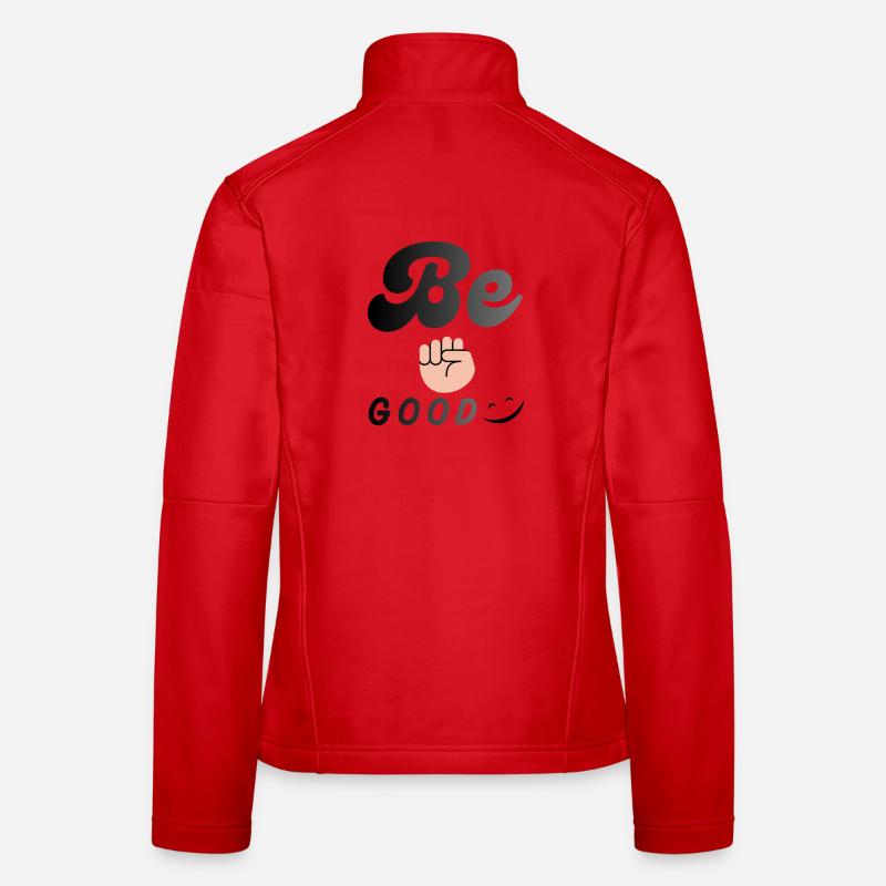 Be Good Fist Logo Retro Vibe - Women's Softshell Jacket - red