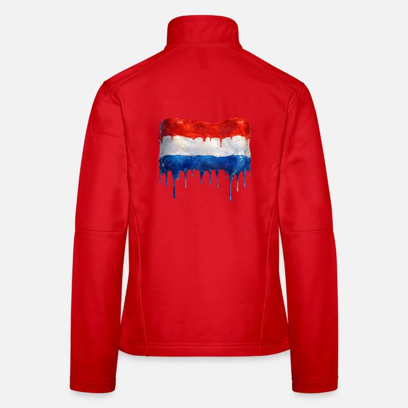 Dripping Dutch flag Women's Softshell Jacket