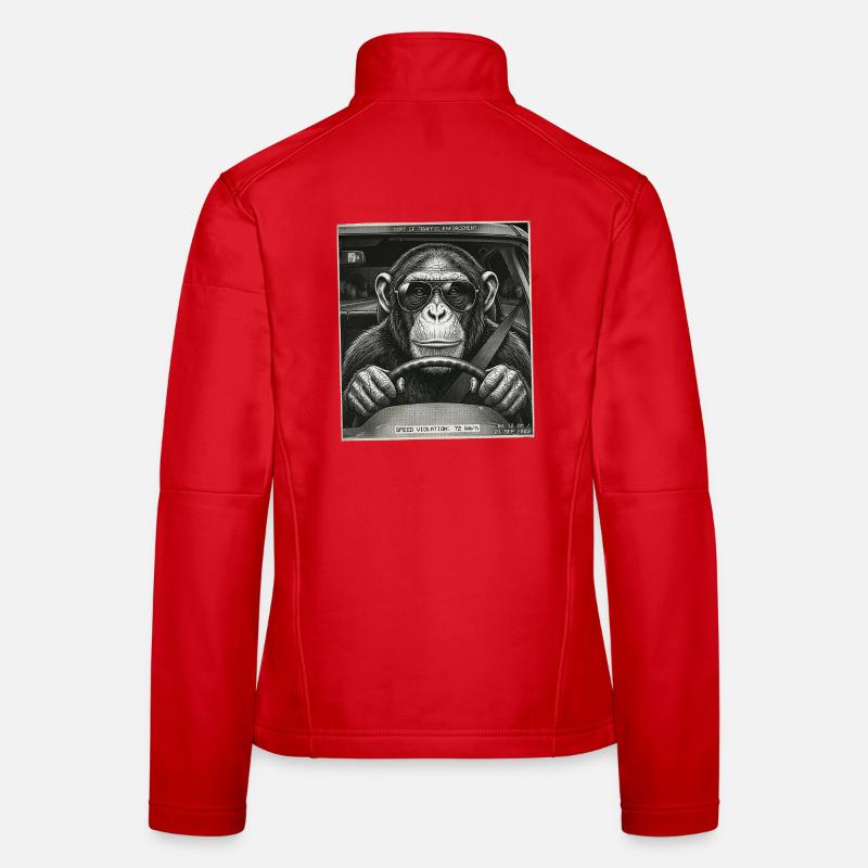 Les radars piégeaient le chauffeur de voiture singe Veste en tissu softshell Femme