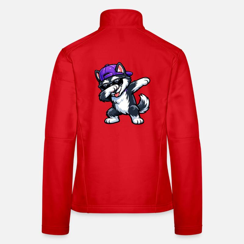 Dabbing Husky Women's Softshell Jacket