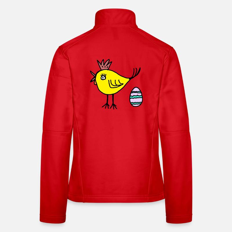 Chicken Chick Egg Easter Easter Egg Kids Women's Softshell Jacket