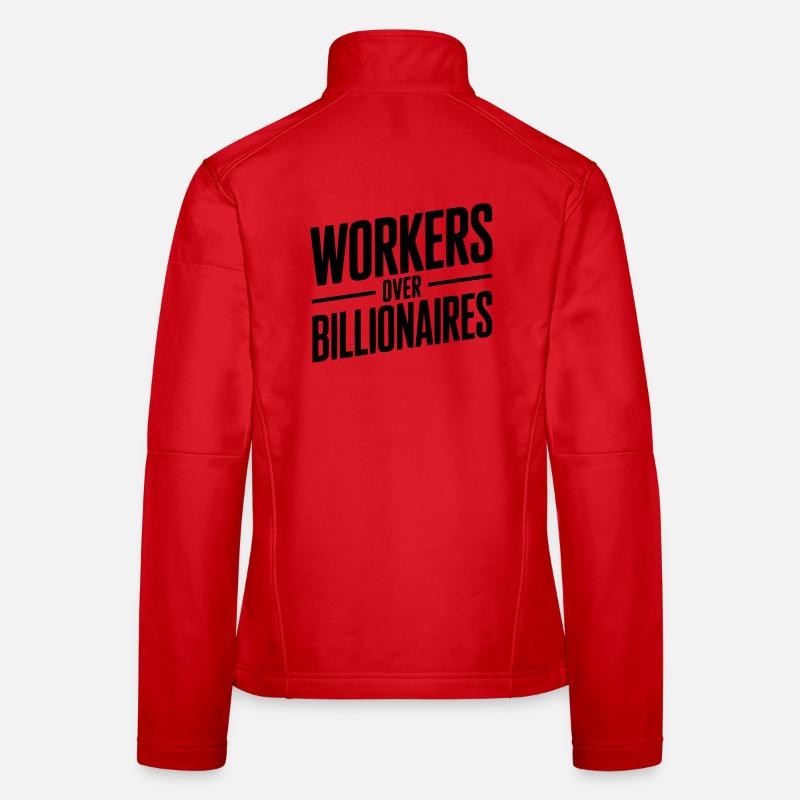Arbeiter statt Milliardäre Frauen Softshelljacke
