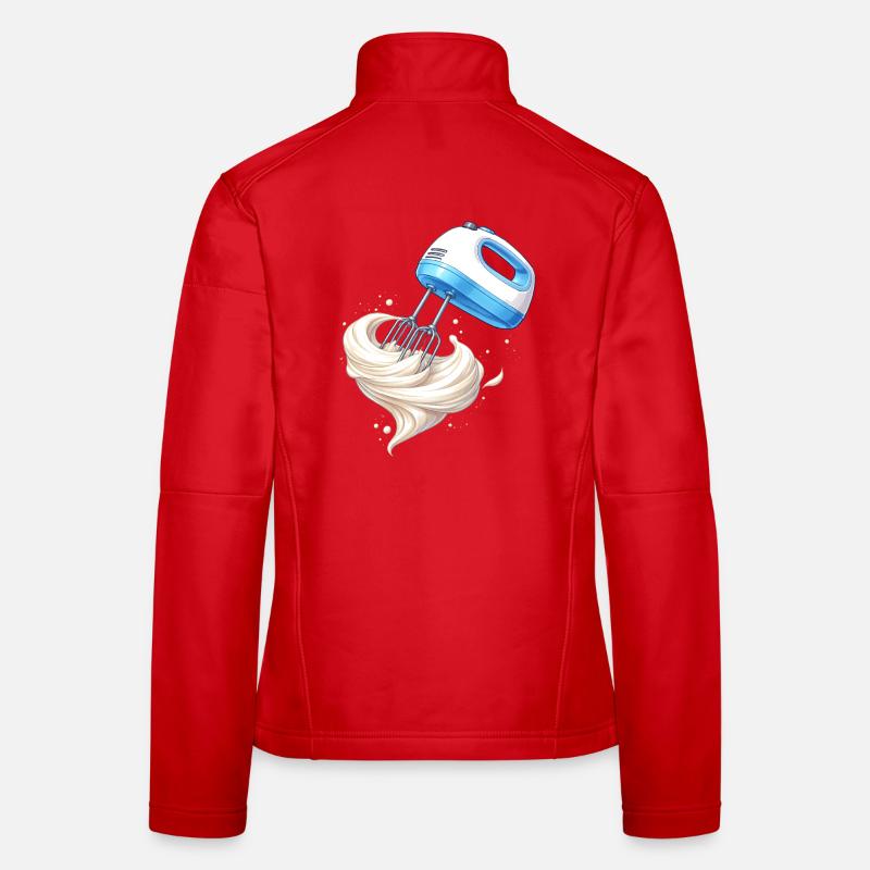 Conception de la batteuse à main à la crème fouettée Veste en tissu softshell Femme
