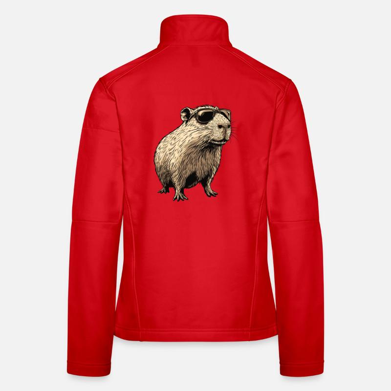 Capybara mit Sonnenbrille Frauen Softshelljacke