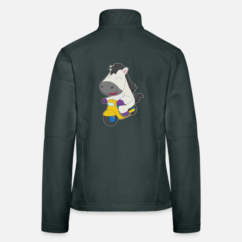 Pferd Motorroller Frauen Softshelljacke