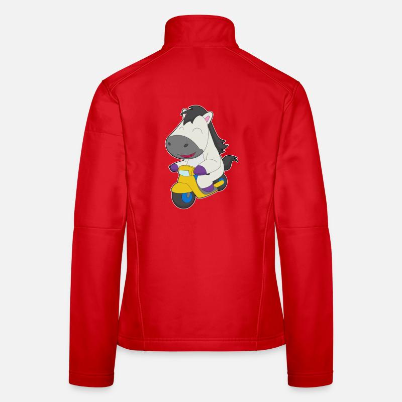 Pferd Motorroller Frauen Softshelljacke