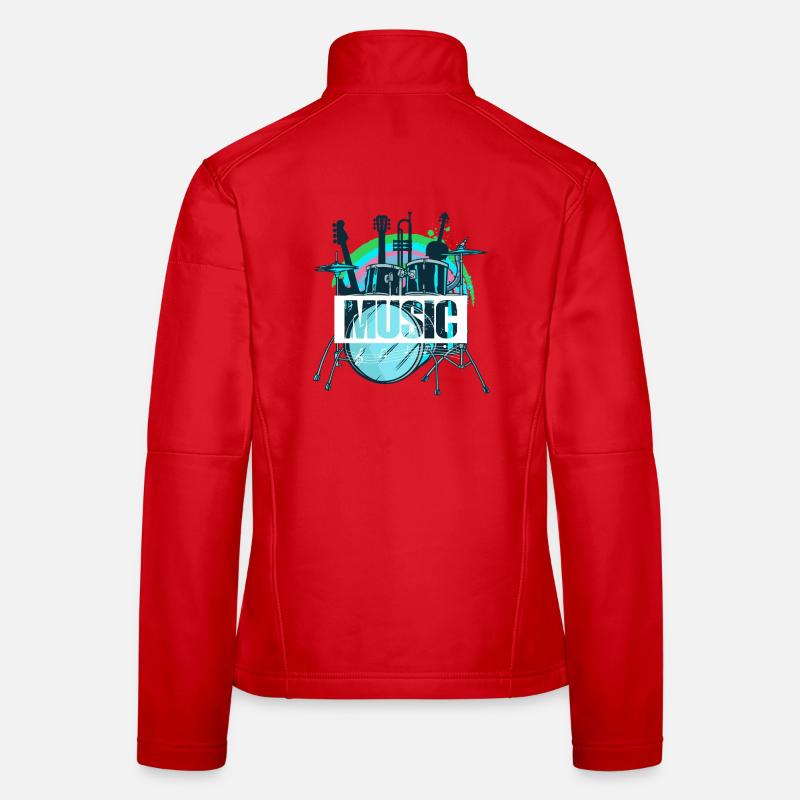 Vibrant Drum Set Splash Women's Softshell Jacket