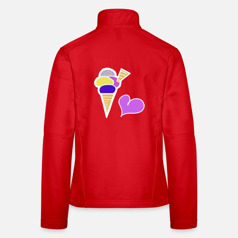 Eiscreme Eis  Eiswaffel Kinder Retro 60er Frauen Softshelljacke