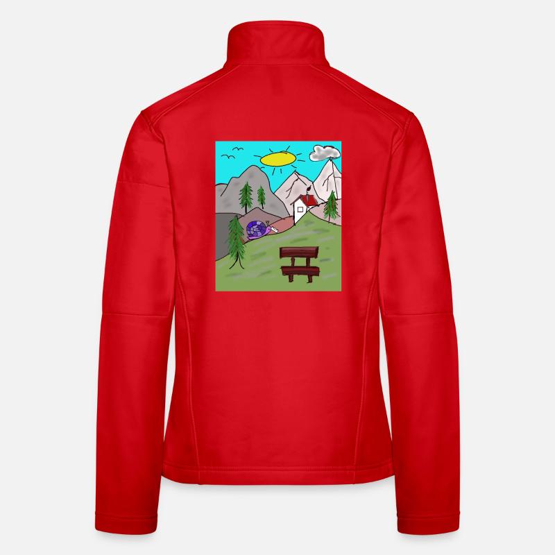 Alps Snails Post Letter Mountains Alm Postman Women's Softshell Jacket