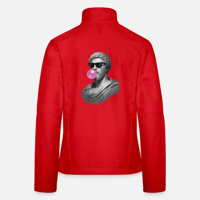Marcus Aurelius mit Kaugummi und Sonnenbrille Frauen Softshelljacke