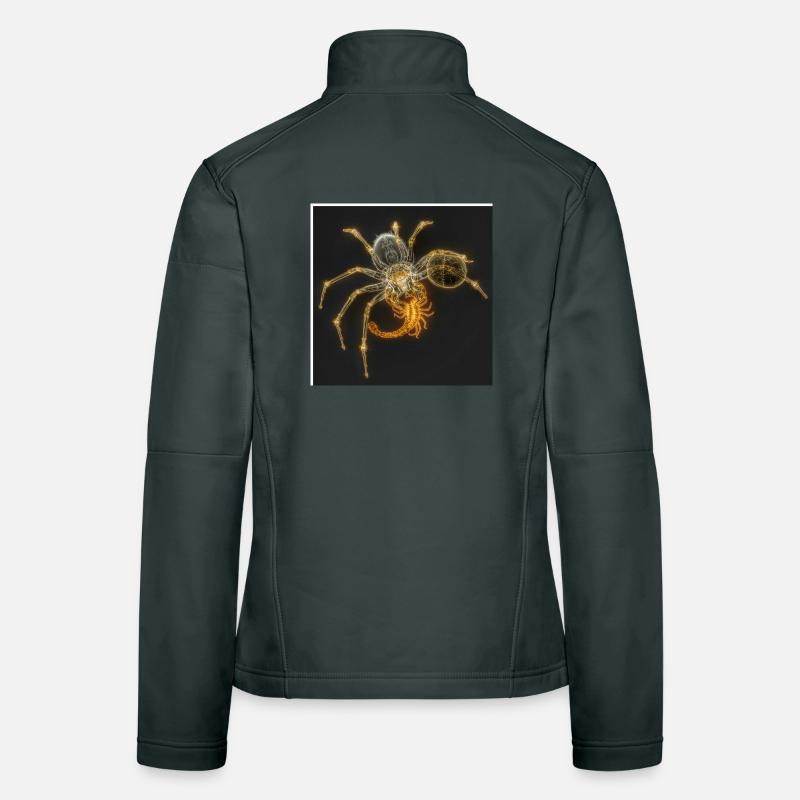 Neon Arachnide Design Women's Softshell Jacket