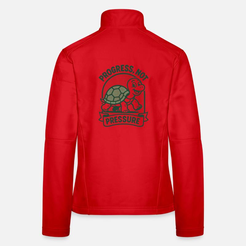 Progrès au lieu de pression | Pleine conscience & Concentration Veste en tissu softshell Femme