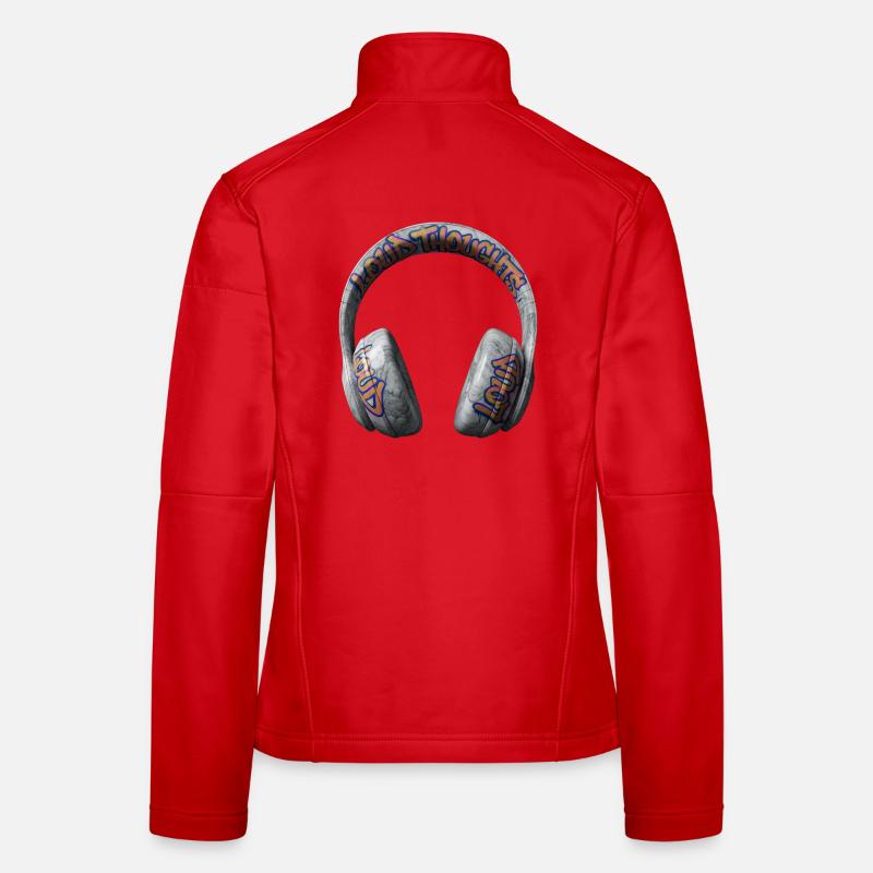 Pensées bruyantes Casques graffitis Veste en tissu softshell Femme