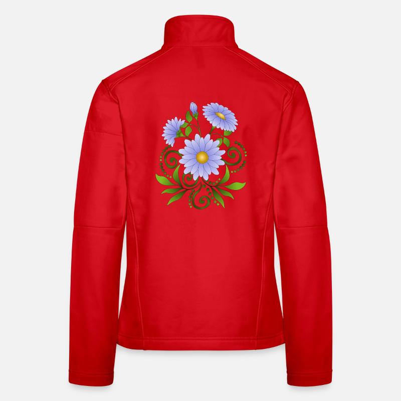Blumen Frauen Softshelljacke