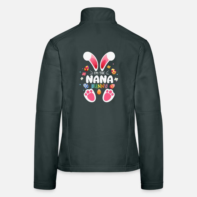Nana Bunny Easter Cheer Women's Softshell Jacket