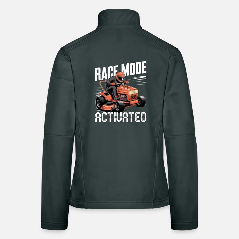 Course de tracteurs à pelouse Course de tondeuses à gazon Veste en tissu softshell Femme