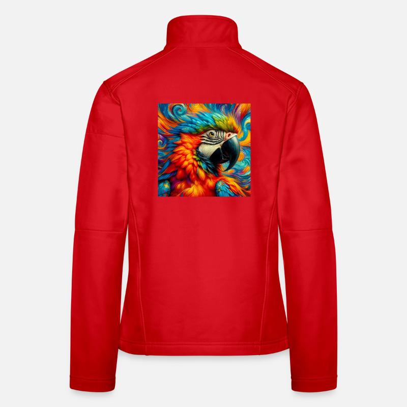 Papagei Frauen Softshelljacke