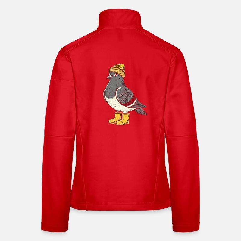 Penguin with hat and boots Women's Softshell Jacket