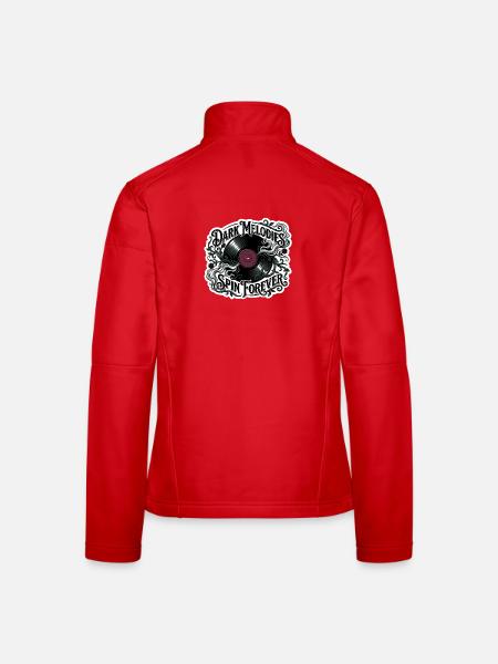 Dunkle Melodien drehen sich ewig - Frauen Softshelljacke - Rot - Hinten