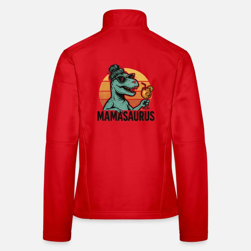 Mamasaurus Mama Mutter Geschenkidee Humor Lustig Frauen Softshelljacke
