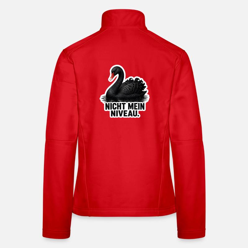 Nicht mein Niveau – schwarzer Schwan Frauen Softshelljacke