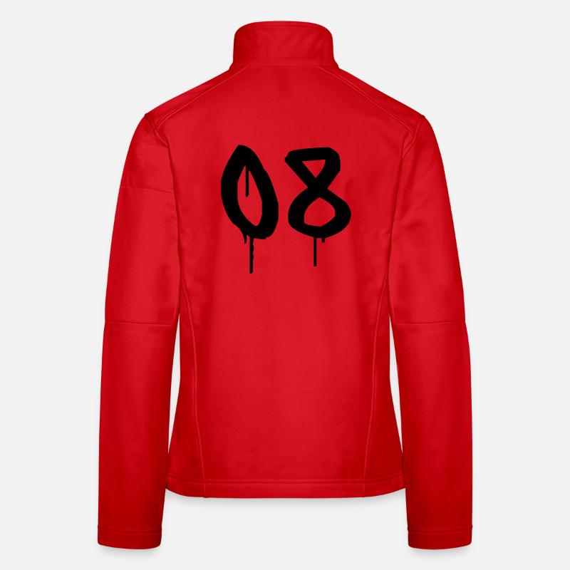Number 08 Urban Graffiti Style Women's Softshell Jacket