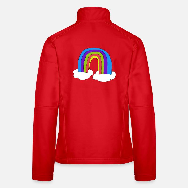 Rainbow Kids Child Clouds Women's Softshell Jacket