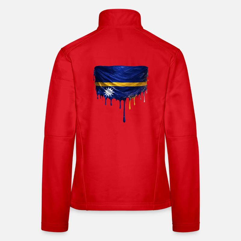 NauruFlag Drop Art Women's Softshell Jacket