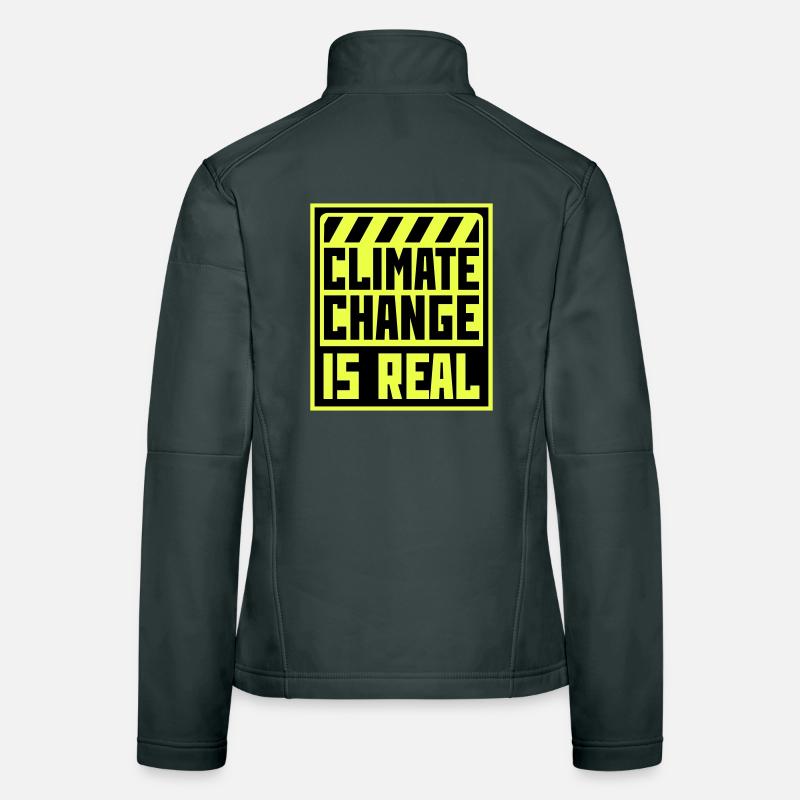 Climate Change Is Real Klimawandel Wissenschaft Frauen Softshelljacke