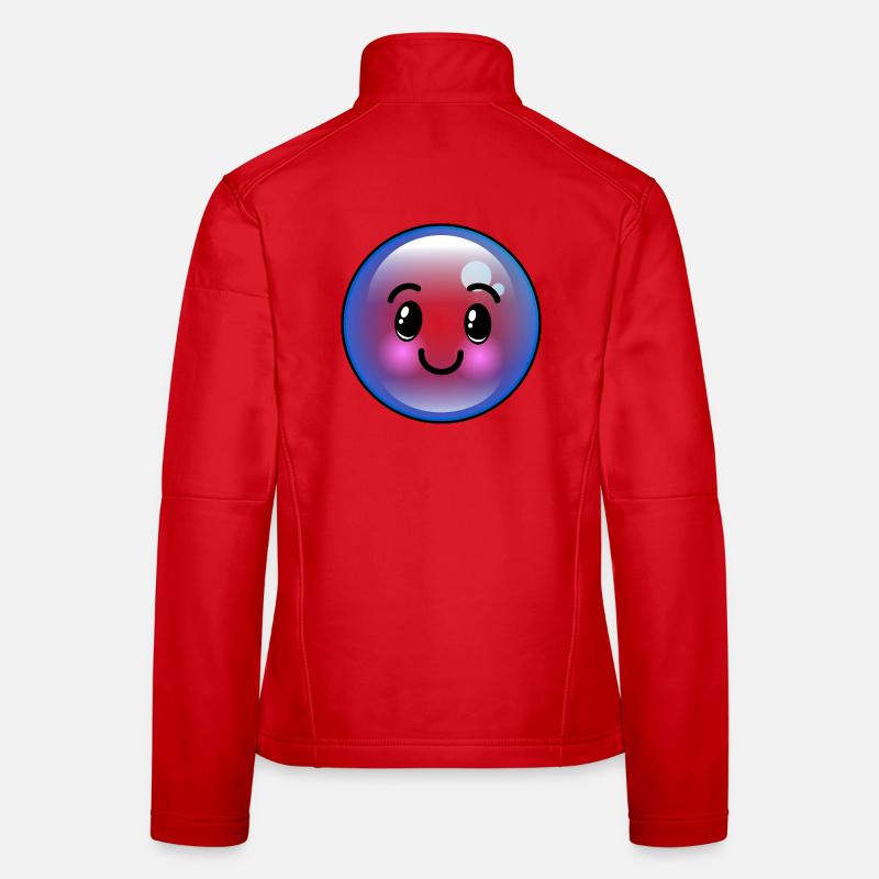 Cute Blue Bubble Women's Softshell Jacket