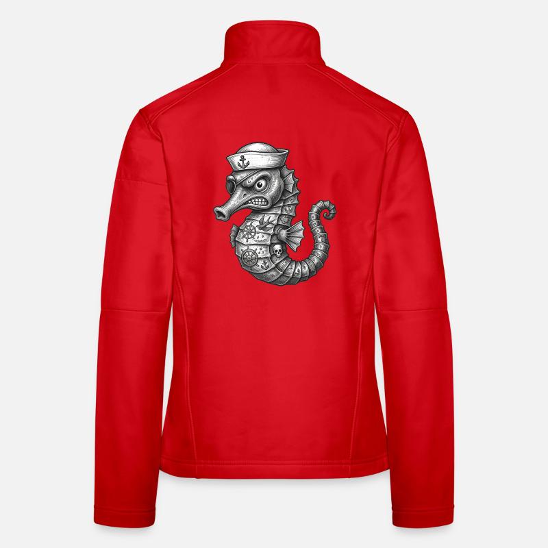 Käpt'n Seepferdchen ist heute mies drauf - Frauen Softshelljacke - Rot