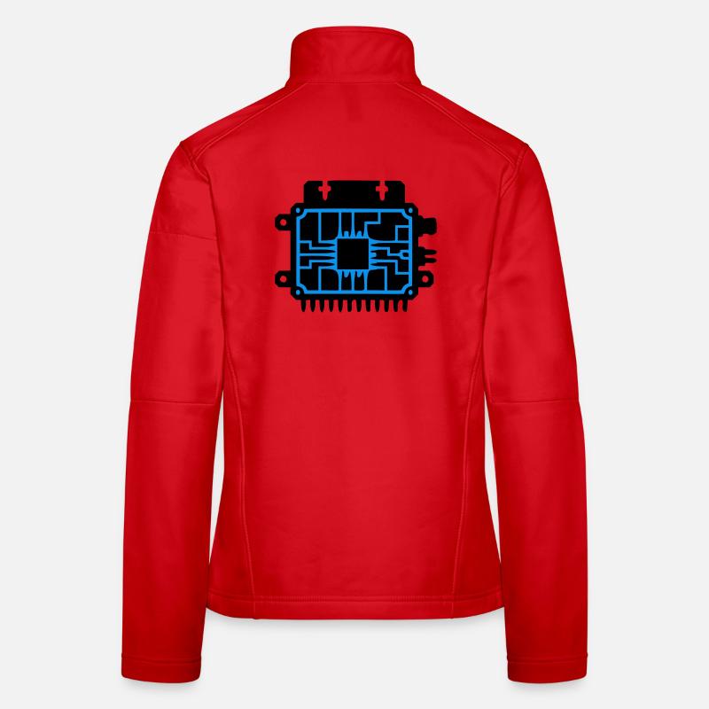 Logo informatique du PCB Microchip Veste en tissu softshell Femme