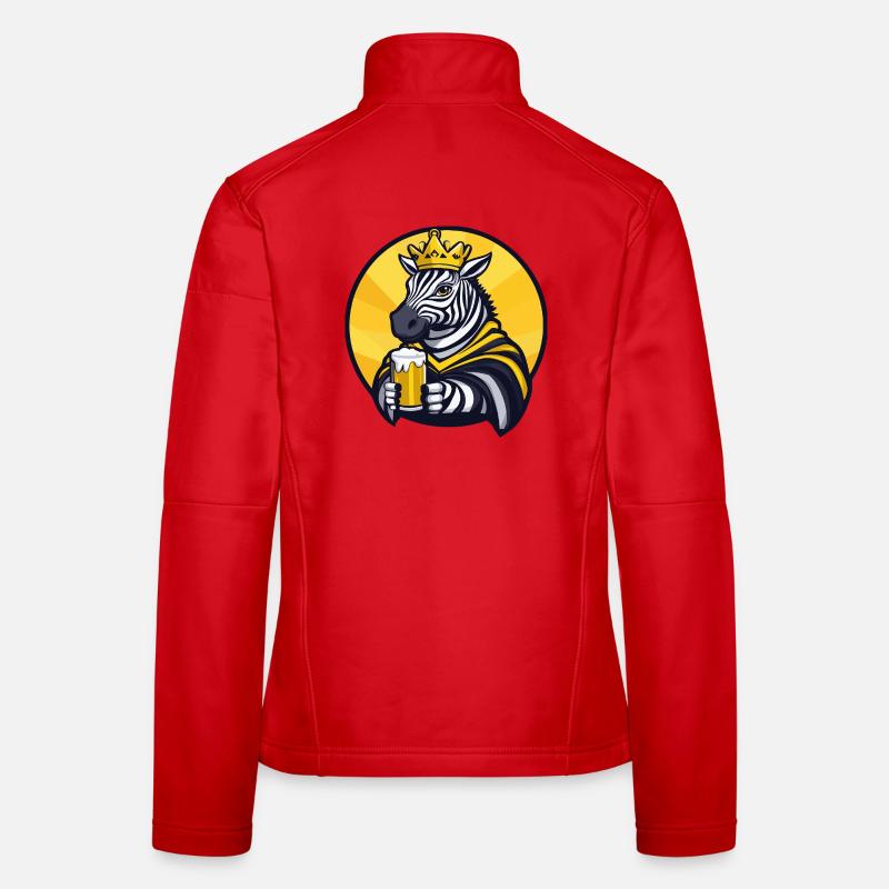 Zebra Beer Funny Women's Softshell Jacket